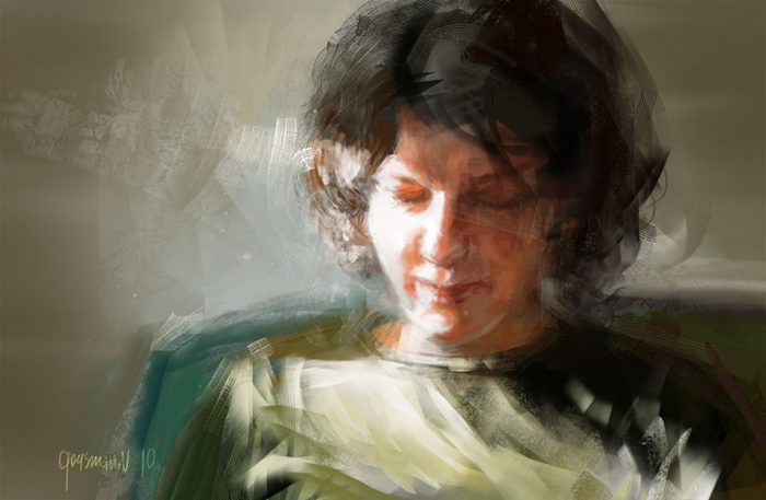 Читает?...Уснула...