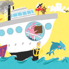 Транспорт, теплоход и катер