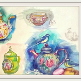 чай на веранде