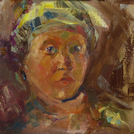 этюд с жёлтым шарфом