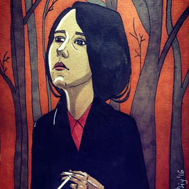 девушка в лесу