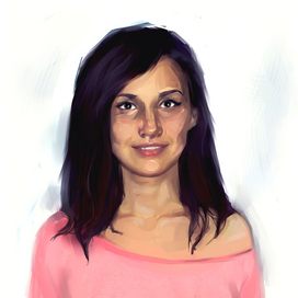 Портрет девушки в розовом