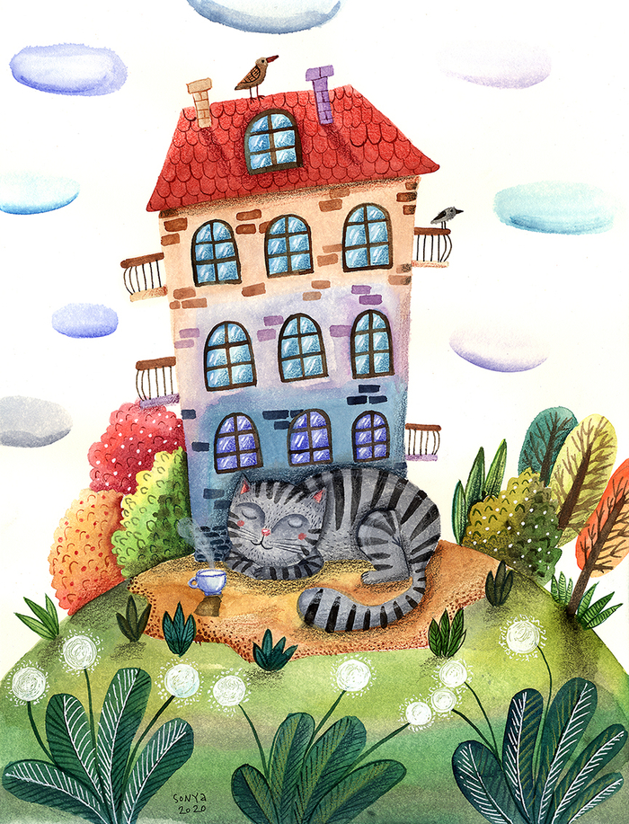 "Дом и кошка"