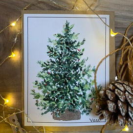 ЁЛОЧКА ОТКРЫТКА