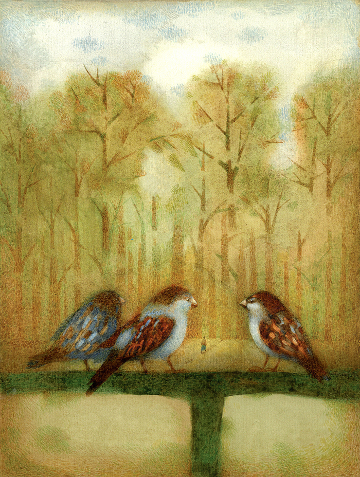 Воробьи и осень