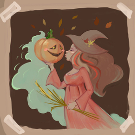 девочка с тыквой