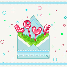Конверт с посланием любви