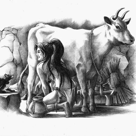 КОШКА... Молоко