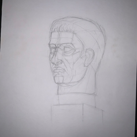 рисунок.гипсовые головы