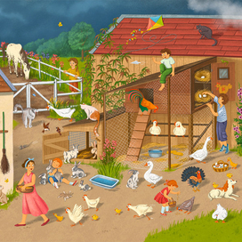 Птичник и кролики