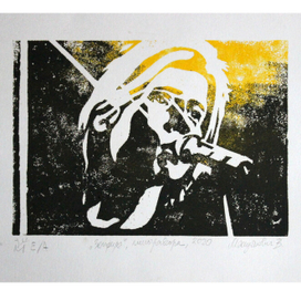 Линогравюра "Земфира, 2020/2022