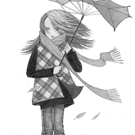 Девочка с зонтом