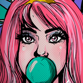 POP ART Princess Buble Gum