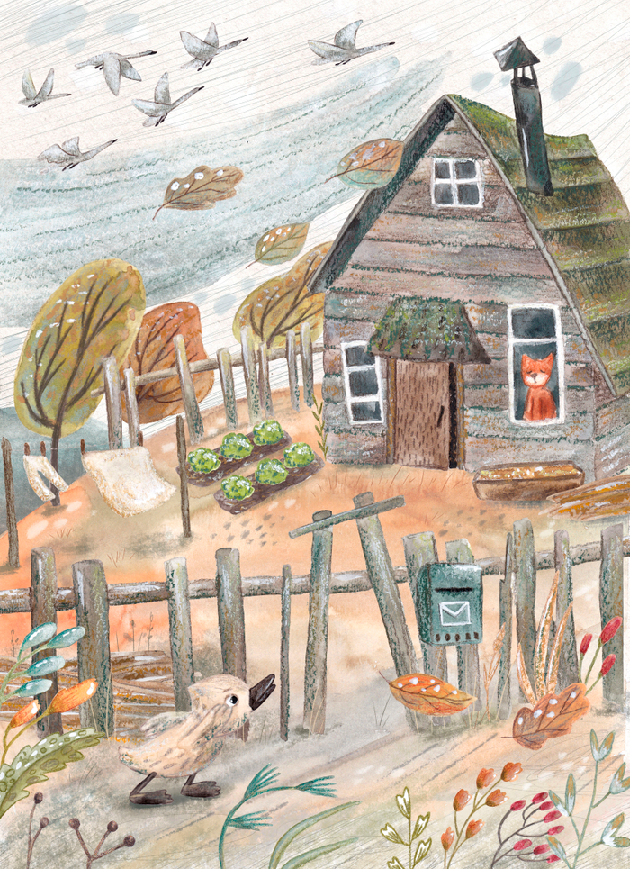 Иллюстрация к сказке "Гадкий утенок"