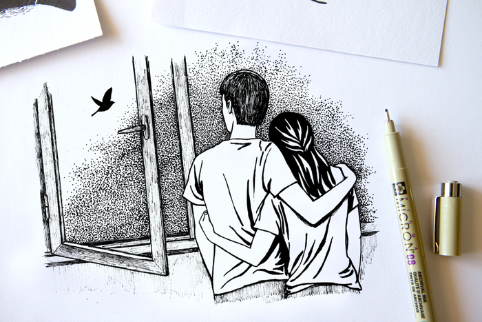 Иллюстрация для романа Дэвида Алмонда "Небоглазка"