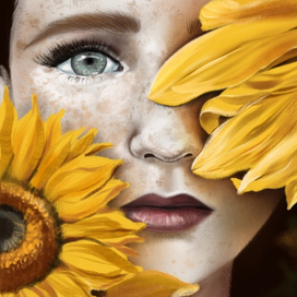 Желтое лето в подсолнухах