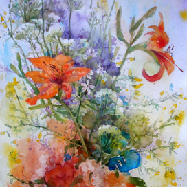 Рыжие лилии