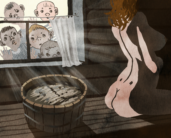 Баня. (Из серии банных картинок.)