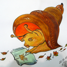 Улитка рисующая улитку рисующую улитку