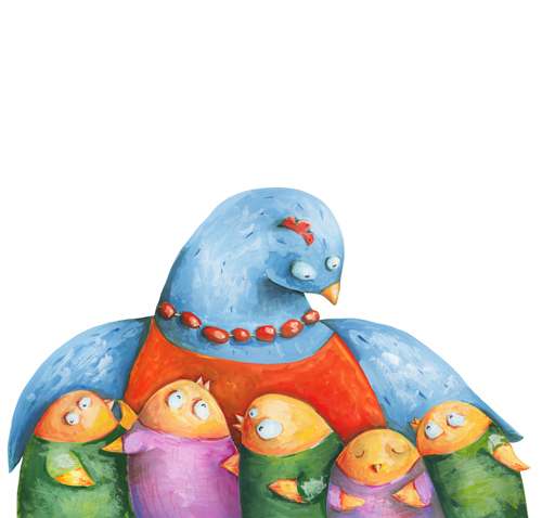 Курица с цыплятами