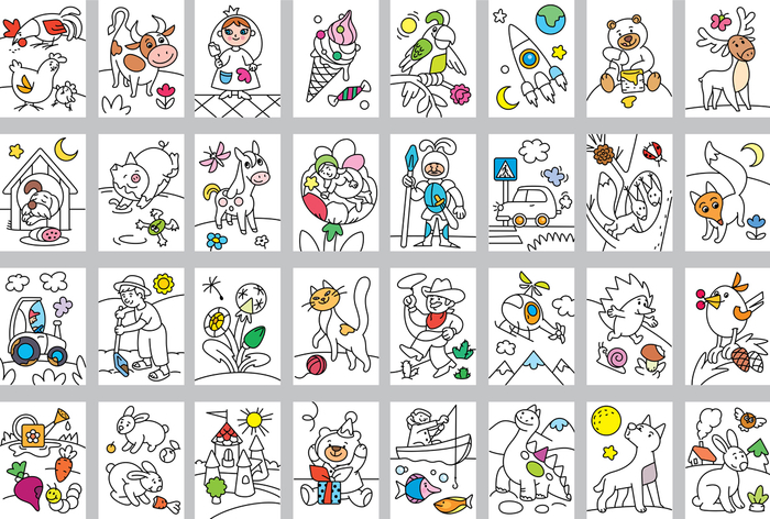 серия раскрасок для малышей