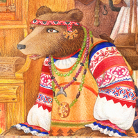 Три Медведя. Иллюстрация для издательства "Качели"