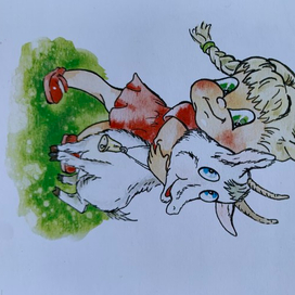 Девочка и Козочка