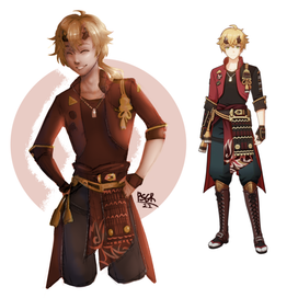 Фан-арт (Genshin impact), скетч