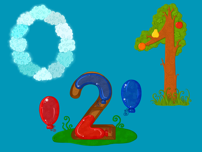 Цифры 0,1,2