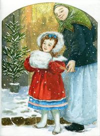 "Кукла рождественской девочки" полоса