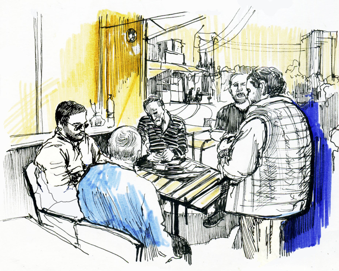 водители на стоянке