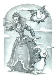 Иллюстрация к "Приключениям Алисы в Стране Чудес". 
