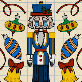 Рождественская открытка "Щелкунчик"