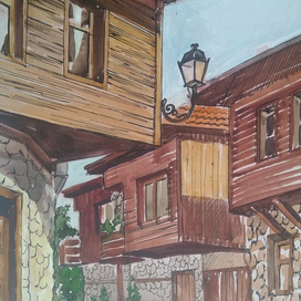 Уютный старый Несебр. болгария