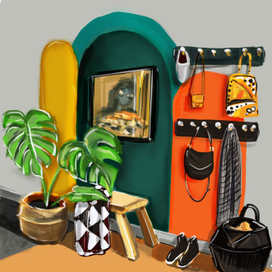 Яркий интерьер