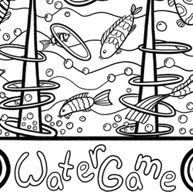 Раскраска рыбная антистресс