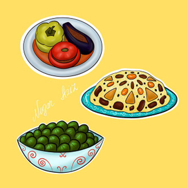 Стикеры Азербайджанская кухня