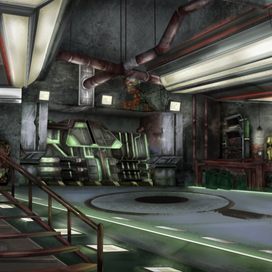 Ангар пиратской базы.