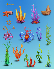 Предметы для Playrix - водоросли