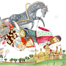 иллюстрация "исход из Ростова Великого в Радонеж"