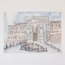 Акварель Михайловский Замок