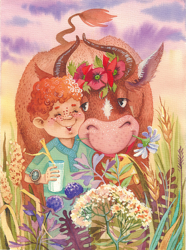 Вова и корова