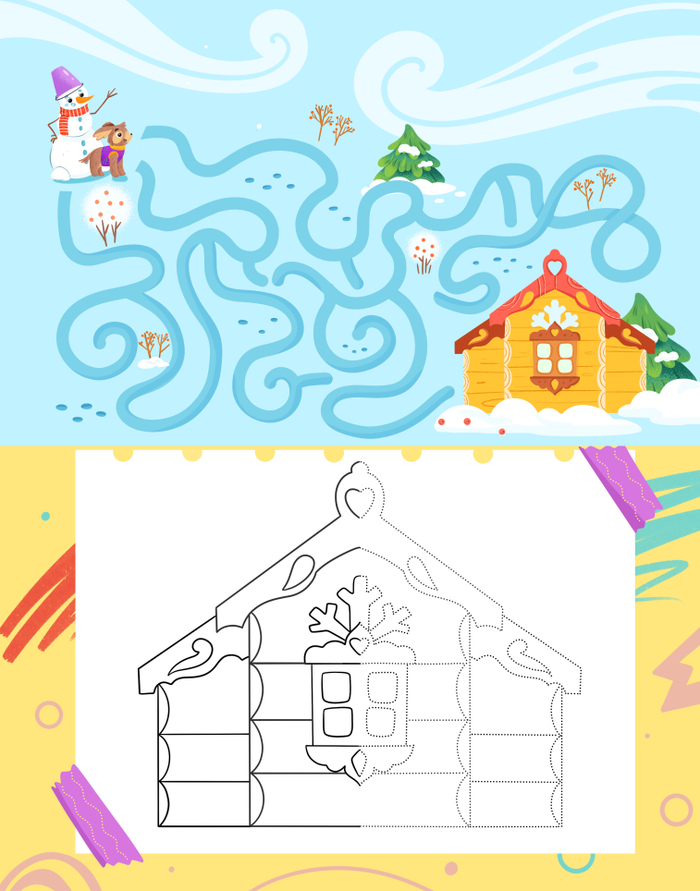 Новогоднее активити-раскраска