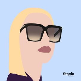 иллюстрация женские очки