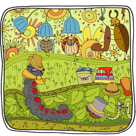 Гусеница у парикмахера