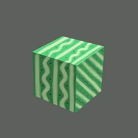 Куб с арбузным паттерном