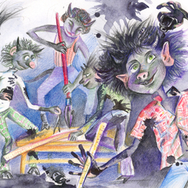 4 черненьких чертенка 