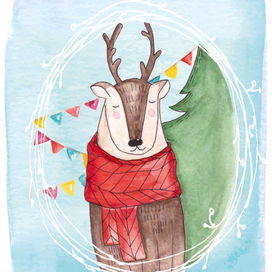 Новогодний лось