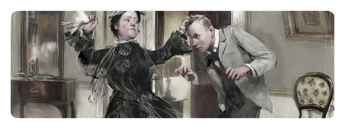 Ф. М. Достоевский "Подросток" заставка к 12 главе