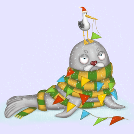 Новогодний тюлень 